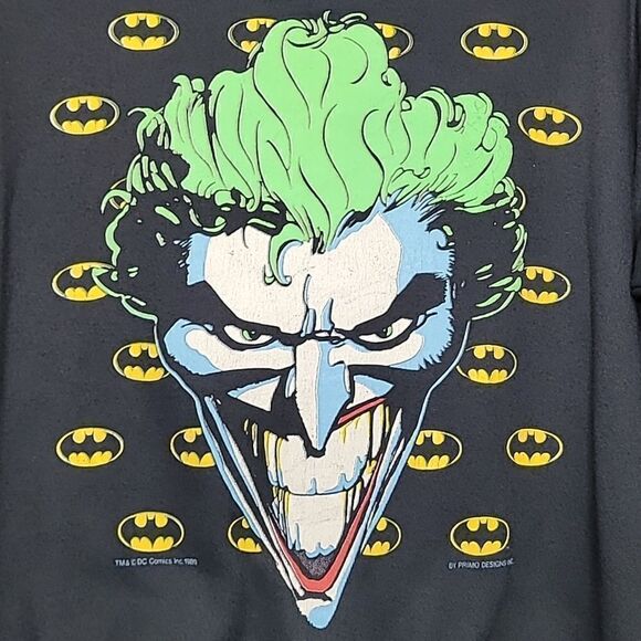Vintage Joker 1989 Batman DC Comics Crewneck Sweater Size XL - Picture 2 of 6